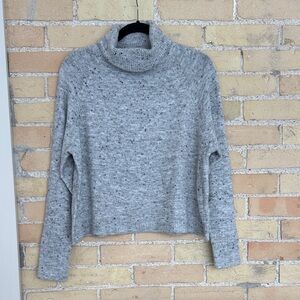 New John + Jenn Speckled Gray Turtleneck Sweater